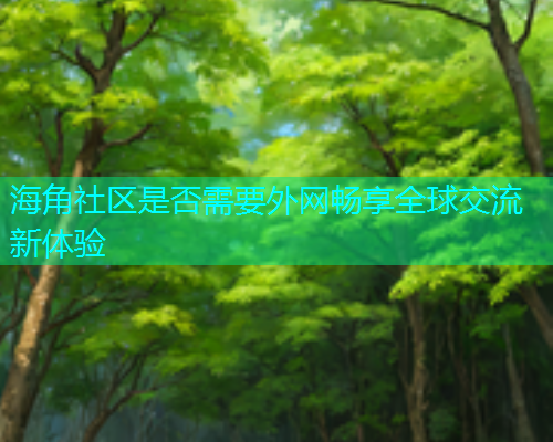 海角社区是否需要外网畅享全球交流新体验